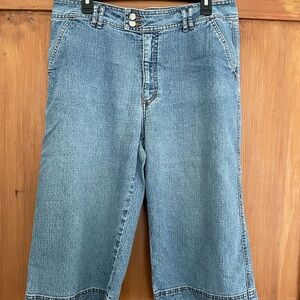 Coldwater Creek Blue Denim Jeans Capris Pants 14